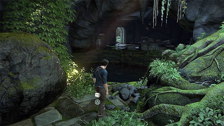 Wskocz do wody, zacznij płynąć przed siebie i rozglądaj się po drodze za bocznymi skalnymi półkami, na które Nate może się wdrapać - Uncharted 4 Kres Złodzieja: Na morzu - wszystkie skarby - Uncharted 4: Kres Złodzieja - poradnik do gry