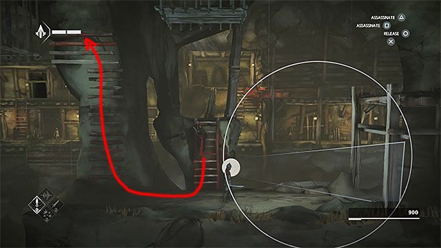 Po zdobyciu zwoju powróć w lewo i zatrzymaj się w miejscu gdzie wcześniej zdobyłeś fragment danych - Sekwencja 2 - Powrót (The Return) - Assassins Creed Chronicles: China - poradnik do gry