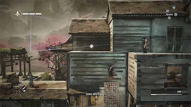 FRAGMENT 3/12 - Trzeci fragment jest wraz z dwoma innymi sekretami w obszarze na prawo od bramy wejściowej do miasta - Fragmenty danych w sekwencji 6 - Poszukiwania - Fragmenty danych Animusa - Assassins Creed Chronicles: China - poradnik do gry