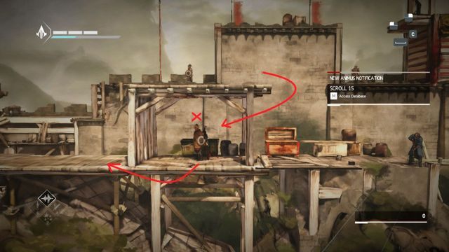 Idąc dalej w prawo zlokalizujesz pierwszą skrzynię ze skarbem, oraz Mongolskiego zwiadowcę z zadania pobocznego - Sekwencja 11 - Zdrada (The Betrayal) - Assassins Creed Chronicles: China - poradnik do gry