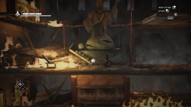 Po zeskoczeniu na niższe piętro biegnij pozbywając się przeciwników zabójstwami z poślizgu lub z wyskoku - Sekwencja 10 - Demoniczny ogień (Demon Fire) - Assassins Creed Chronicles: China - poradnik do gry