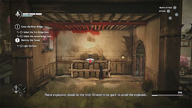 Przeprawa przez most celem dotarcia do miasta nie jest chwilowo możliwa z uwagi na dwie zamknięte bramy - Sekwencja 8 - Myśliwy i ofiara (Hunted) - Assassins Creed Chronicles: China - poradnik do gry