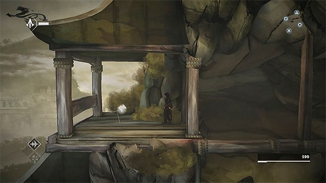 FRAGMENT 4/6 - Czwarty fragment odnajdziesz na wysoko położonym balkoniku - Fragmenty danych w sekwencji 1 - Ucieczka - Fragmenty danych Animusa - Assassins Creed Chronicles: China - poradnik do gry