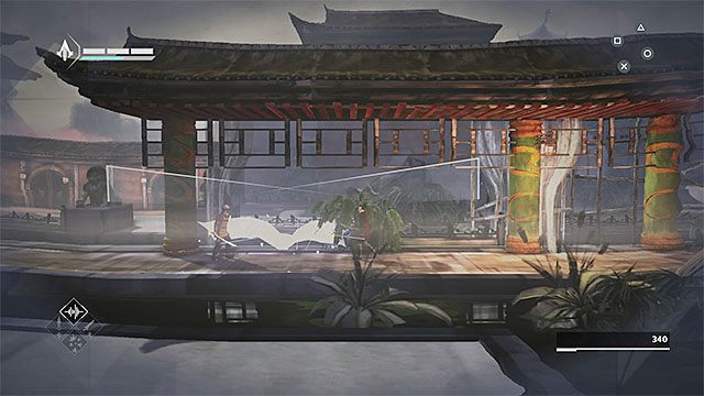 W następnej lokacji przebywa mistrz (najbardziej elitarna odmiana wrogów), ale nie musisz się go tak bardzo obawiać - Sekwencja 9 - Dawna przyjaciółka (An Old Friend) - Assassins Creed Chronicles: China - poradnik do gry