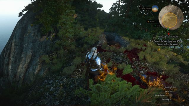 Skrzynia ze skarbem znajduje się nieopodal ciał dwóch żołnierzy. - Wiedźmin 3 Dziki Gon: Poszukiwania skarbów | Wyspy Północne | Wiedźmin 3 Dziki Gon - Wiedźmin 3 Dziki Gon - poradnik do gry