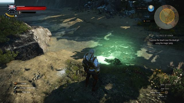 Użyj magicznego kaganka (magic lamp) w pobliżu ciała dziewczyny. - Wiedźmin 3 Dziki Gon: Poboczne zadania | Faroe | Wiedźmin 3 Dziki Gon - Wiedźmin 3 Dziki Gon - poradnik do gry