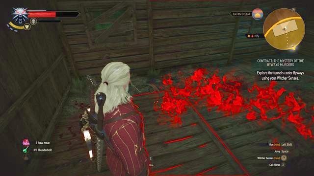 Zapach krwi zaprowadzi cię do zejścia do starożytnych tuneli. - Wiedźmin 3 Dziki Gon: Wieś Podgaje, Zlecenia wiedźmińskie - lista, solucja - Wiedźmin 3 Dziki Gon - poradnik do gry