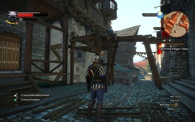 Żebrak siedzący na rusztowaniu - Wiedźmin 3 Dziki Gon: Stosy Novigradu (Pyres of Novigrad) - solucja - Wiedźmin 3 Dziki Gon - poradnik do gry