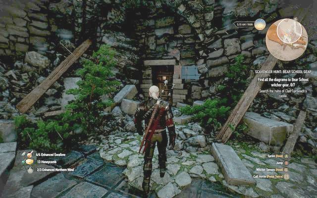 Wejście do ruin - Wiedźmin 3 Dziki Gon: Rynsztunek szkoły niedźwiedzia - Podstawowy - Wiedźmin 3 Dziki Gon - poradnik do gry