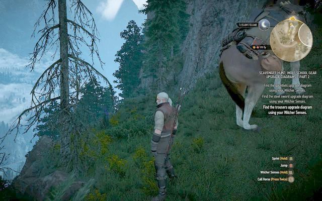 Wejście do jaskini leży przy krawędzi skały - Wiedźmin 3 Dziki Gon: Rynsztunek Szkoły Wilka - Ulepszony (DLC) - Wiedźmin 3 Dziki Gon - poradnik do gry