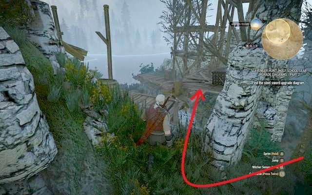 W tej lokacji - Zrujnowana strażnica (Ruined Watchtower) - jesteś po raz drugi, ponieważ znajdziesz tu jeszcze jeden schemat - Wiedźmin 3 Dziki Gon: Rynsztunek Szkoły Wilka - Ulepszony (DLC) - Wiedźmin 3 Dziki Gon - poradnik do gry