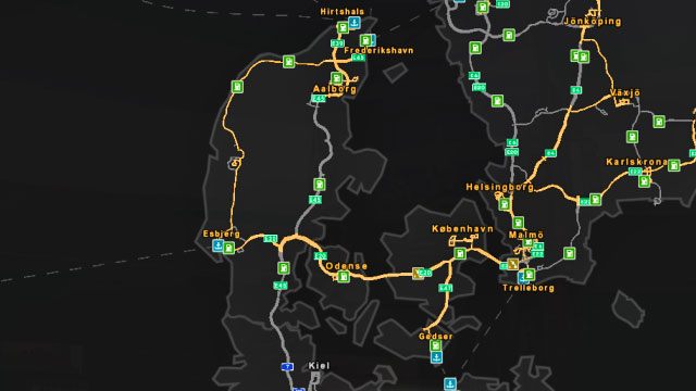 Dania Charakterystyka dróg państw w Euro Truck Simulator
