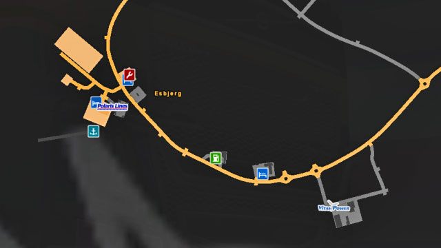Plan miasta. - Dania | Miasta w Euro Truck Simulator 2 Skandynawia - Euro Truck Simulator 2: Skandynawia - poradnik do gry