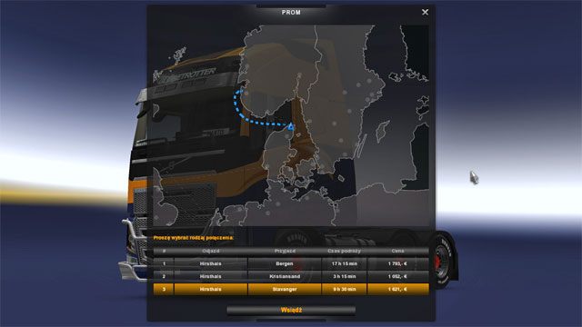 Kluczowa funkcja tego miasteczka to możliwość wjechania na prom, skąd możesz dopłynąć do aż trzech miast w Norwegii: Bergen, Kristiansand oraz Stavanger - Dania | Miasta w Euro Truck Simulator 2 Skandynawia - Euro Truck Simulator 2: Skandynawia - poradnik do gry