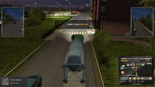 Wcześniej wymieniona autostrada i arteria to jedyne szerokie drogi w okolicach tego miasta Reszta dróg jest tradycyjnie wąska - Szwecja (2) | Miasta w Euro Truck Simulator 2 Skandynawia - Euro Truck Simulator 2: Skandynawia - poradnik do gry