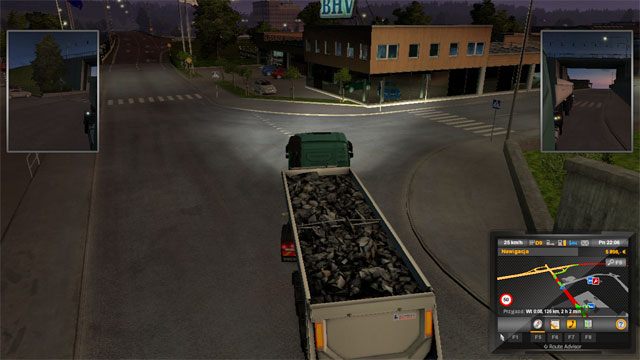 Uliczki są tu tradycyjnie wąskie, nie ma natomiast wielu sygnalizacji świetlnych - Szwecja (1) | Miasta w Euro Truck Simulator 2 Skandynawia - Euro Truck Simulator 2: Skandynawia - poradnik do gry