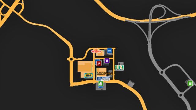 Mapa miasta. - Szwecja (1) | Miasta w Euro Truck Simulator 2 Skandynawia - Euro Truck Simulator 2: Skandynawia - poradnik do gry