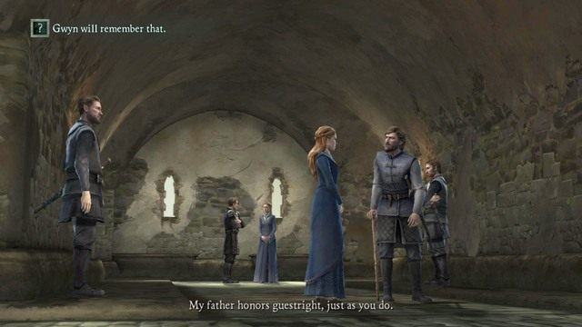 Po potwierdzeniu, że spotkaną osobą jest siostrą Cottera, gra zmieni postać na Rodrika - Rozdział 6 | Epizod 4 - Sons of Winter | Game of Thrones - Game of Thrones - A Telltale Games Series - poradnik do gry