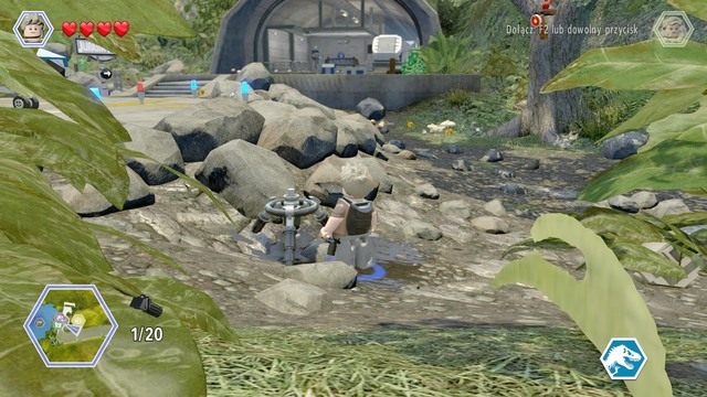 Statyw znajduje się obok helikoptera - Lądowisko helikoptera | Jurassic Park - sekrety - LEGO Jurassic World - poradnik gry