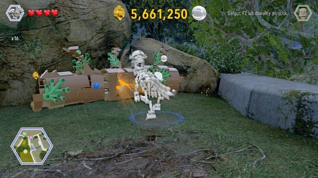 Podejdź do blokady i zniszcz ją za pomocą Pachycefalozaura - Terytorium Tyranozaura | Jurassic Park - sekrety - LEGO Jurassic World - poradnik gry