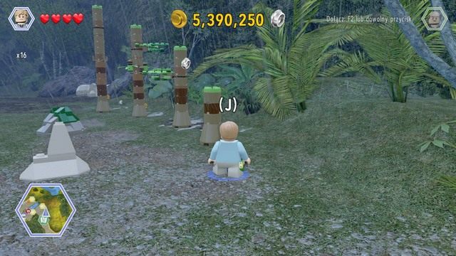 Wskakuj na pokazane słupki - Trasa wschodniego doku | Jurassic Park - sekrety - LEGO Jurassic World - poradnik gry