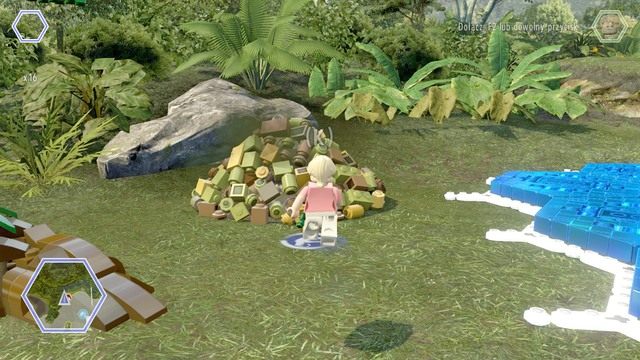 Podejdź do odchodów dinozaura i sprawdź jakich przedmiotów potrzeba by go wyleczyć - Dolina żyrosfer | Jurassic World - sekrety - LEGO Jurassic World - poradnik gry
