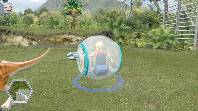 Do uzyskania trzeciego przedmiotu potrzebujesz żyrosfery - Dolina żyrosfer | Jurassic World - sekrety - LEGO Jurassic World - poradnik gry