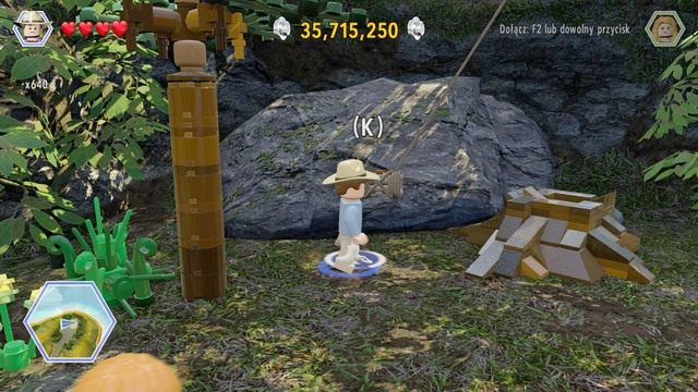 Podejdź do liny jako Grant i przetnij ją by opuścić windę na ziemię - Mobilne laboratorium | Jurassic Park The Lost World - sekrety - LEGO Jurassic World - poradnik gry