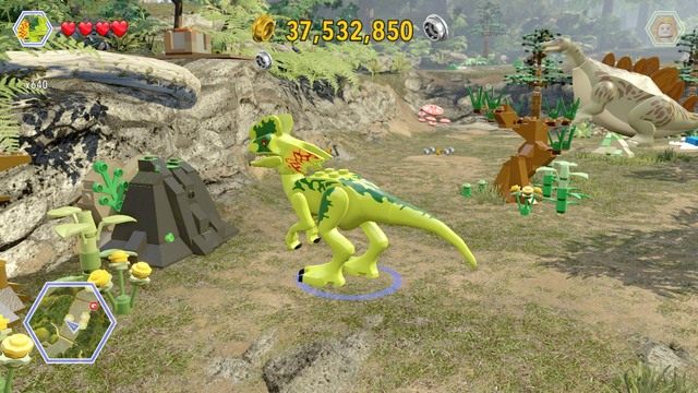 Podejdź dilofozaurem do prawej strony i zniszcz czarny klocek blokujący dostęp do przejścia - Terytorium Stegozaura | Jurassic Park The Lost World - sekrety - LEGO Jurassic World - poradnik gry