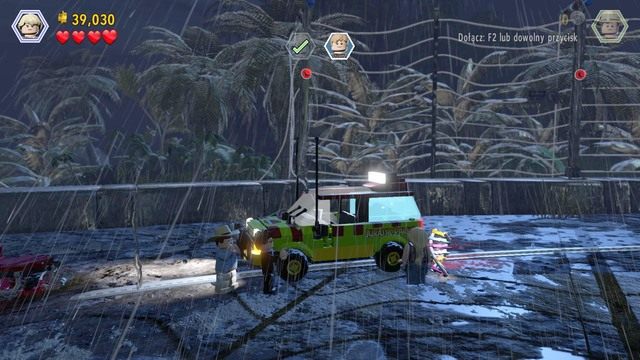 Jako ocalała Lex Murphy podejdź do drugiego pojazdu i użyj krzyku by rozbić szyby w samochodzie - Utrata mocy | Jurasic Park - opis przejścia - LEGO Jurassic World - poradnik gry