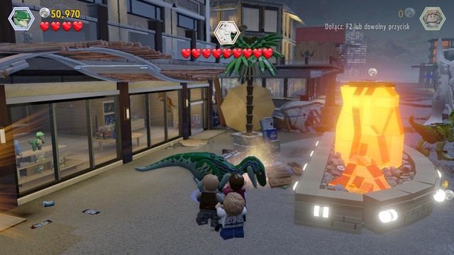 Jako velociraptor, podejdź do figurki triceratopsa i idź za jego zapachem - Wielkie starcie | Jurassic World - opis przejścia - LEGO Jurassic World - poradnik gry