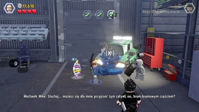 Jako Eddie podejdź do trzeciego samochodu i napraw go umiejętnością specjalną - Isla Sorna | Jurassic Park The Lost World - opis przejścia - LEGO Jurassic World - poradnik gry
