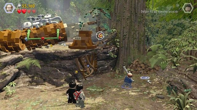 Kontrolując Eddiego podejdź do miejsca pokazanego na obrazku i strzel w tarczę - Isla Sorna | Jurassic Park The Lost World - opis przejścia - LEGO Jurassic World - poradnik gry