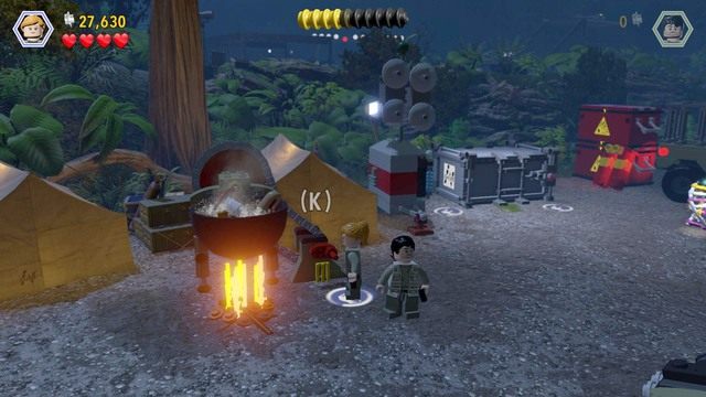 Muchomora znajdziesz w gotującym się kotle na środku - Przybycie InGenu | Jurassic Park The Lost World - opis przejścia - LEGO Jurassic World - poradnik gry