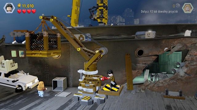 Przejdź na lewą stronę, a dojdziesz do rozbitego samochodu - San Diego | Jurassic Park The Lost World - opis przejścia - LEGO Jurassic World - poradnik gry