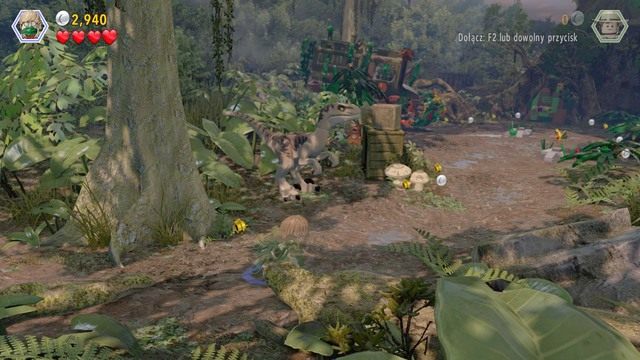 Korzystając z kamuflażu Erica, przedostań się obok velociraptora - Eric Kirby | Jurassic Park III - opis przejścia - LEGO Jurassic World - poradnik gry