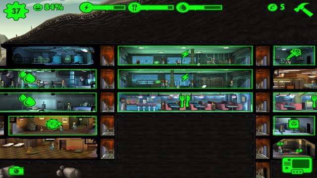 Odpowiednie rozmieszczenie pomieszczeń pozwoli na szybkie zbieranie surowców. - Pomieszczenia | Podstawy rozgrywki w Fallout Shelter - Fallout Shelter - poradnik do gry