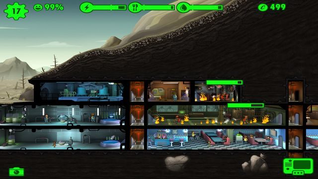 Ogień i karaluchy mogą szybko przenieść się z pustego pomieszczenia na sąsiednie. - Katastrofy | Podstawy rozgrywki w Fallout Shelter - Fallout Shelter - poradnik do gry