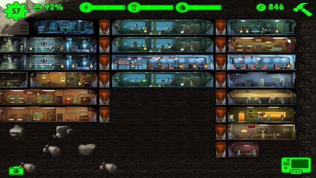 Pamiętaj o pozostawianiu miejsca na nowe pomieszczenia. - Rozwój Krypty | Podstawy rozgrywki w Fallout Shelter - Fallout Shelter - poradnik do gry