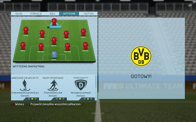 To panel, który daje nam spore możliwości w zakresie wydawania dyrektyw poszczególnym zawodnikom - Wytyczne | Zarządzanie składem w FIFA 16 - FIFA 16 - poradnik do gry