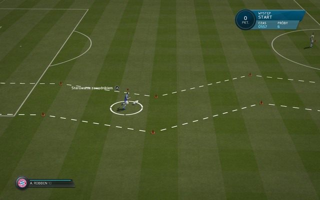 Naszym zadaniem jest wykonanie trzech prostych podań do zawodników znajdujących się nieopodal naszego pola - Podstawy | Gry treningowe w FIFA 16 - FIFA 16 - poradnik do gry