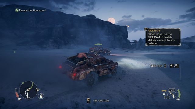 Celuj w opony lub zbiornik paliwa, aby jednym strzałem wyłączyć pojazd przeciwników z walki. - Magnum Opus | Opis przejścia Mad Max - Mad Max - poradnik do gry