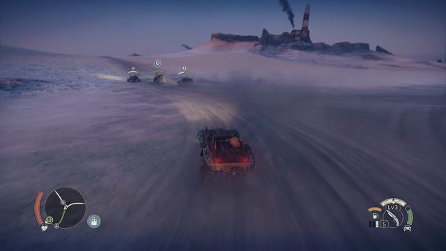 Namierz krążącą w okolicy zaznaczonego punktu ciężarówkę. - Zabawa z ogniem | Misje na Pustkowiach Mad Max - Mad Max - poradnik do gry