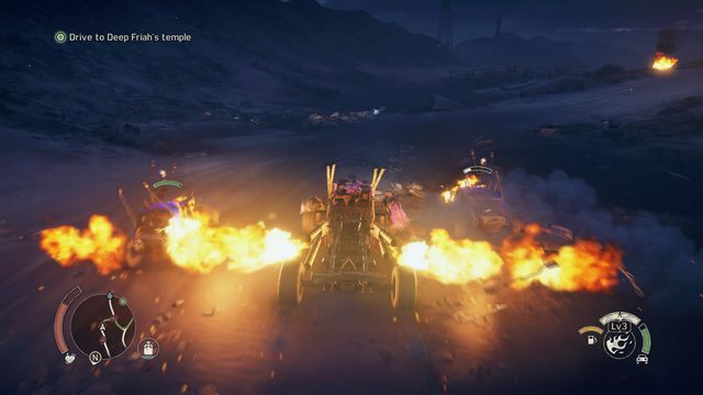 W pełni wykorzystaj zamontowane płomienie, aby szybko wyeliminować wrogie pojazdy. - Wielki Wódz | Opis przejścia Mad Max - Mad Max - poradnik do gry