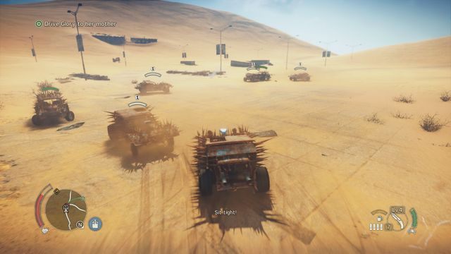 Używaj min oraz odstrzeliwuj opony, aby szybko pozbyć się napastników. - Ku Glorii | Opis przejścia Mad Max - Mad Max - poradnik do gry