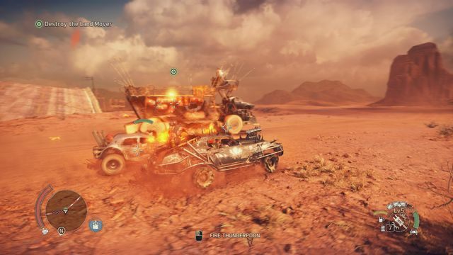 Nie przejmuj się nadjeżdżającymi pojazdami i szybko zniszcz pojazd Scrotusa. - Wymaluj moje imię ich krwią | Opis przejścia Mad Max - Mad Max - poradnik do gry