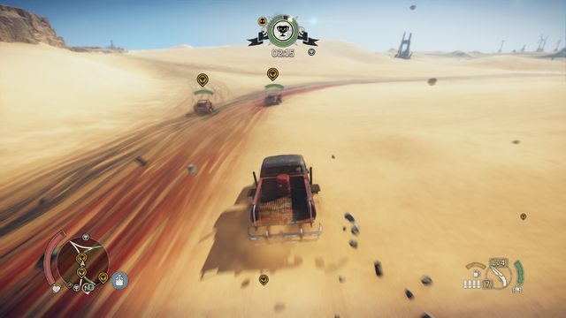Pierwsza lokata i zmieszczenie się w określonym czasie - oto cel wyścigu. - Wyścigi śmierci w Mad Max | Aktywności - Mad Max - poradnik do gry