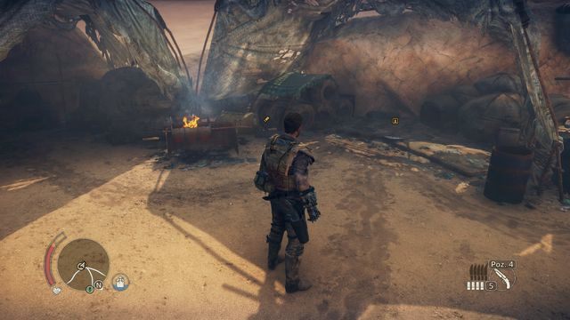 #11 - jedno z Miejsc poszukiwań (punkt 1 - Strzępki historii - Terytorium, którym włada Spojówka | Przedmioty kolekcjonerskie - Mad Max - poradnik do gry