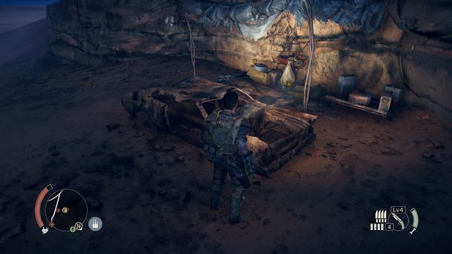 #17 - jedno z Miejsc poszukiwań (punkt 1 - Strzępki historii - Terytorium, którym włada Spojówka | Przedmioty kolekcjonerskie - Mad Max - poradnik do gry