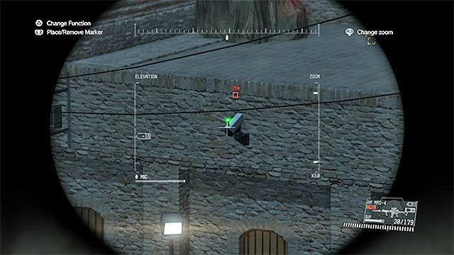W drugiej części bazy nowością są kamery - Dotarcie do miejsca pobytu Skull Facea | Misja 30 - Skull Face - Metal Gear Solid V: The Phantom Pain - poradnik do gry